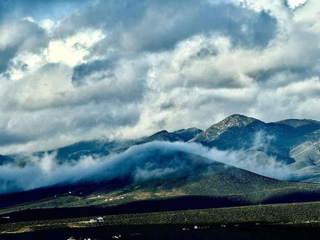 Cloudy mountain pass